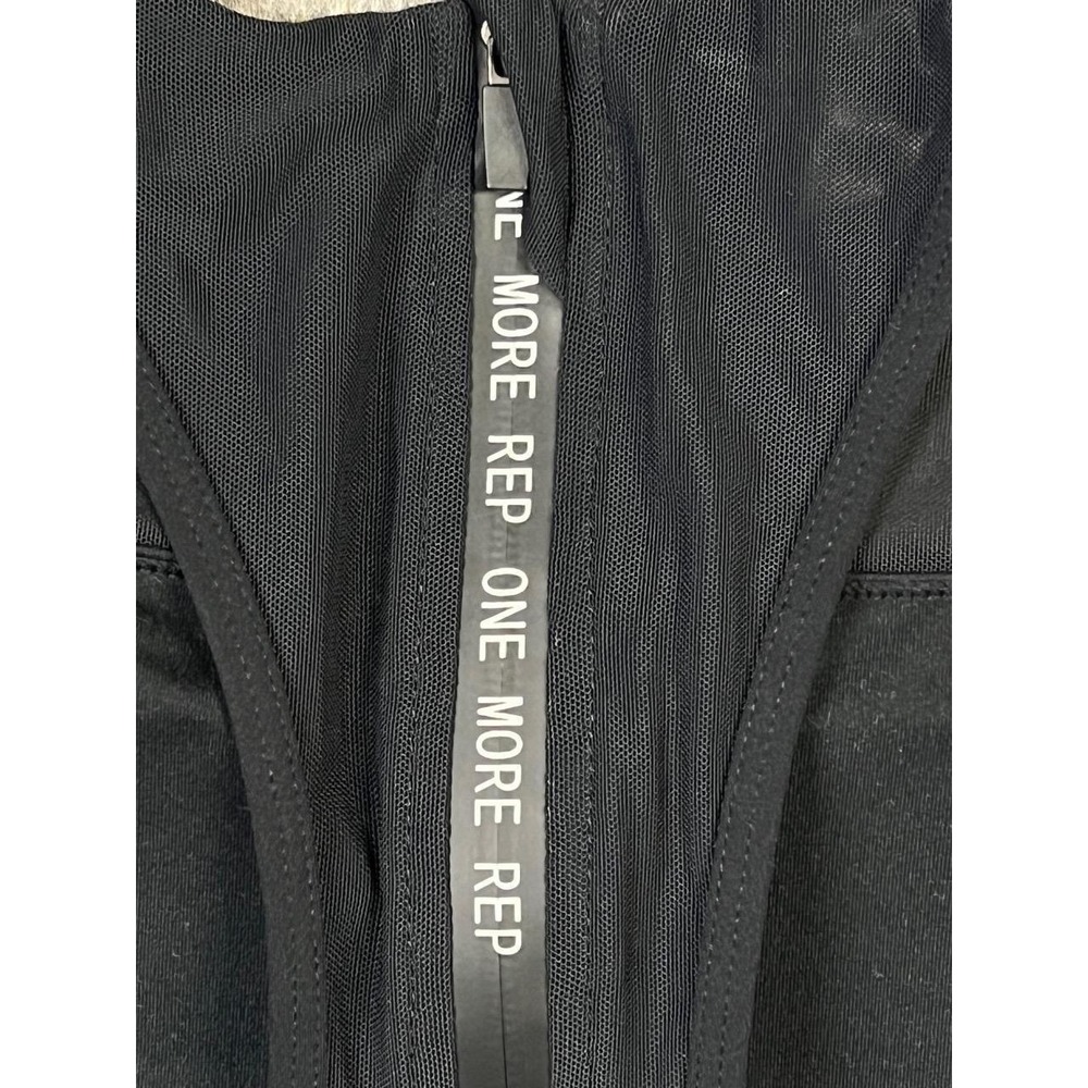 Zyia Sports Bra Black One More Rep Women Mesh Racerback High Neck Athleisure - Picture 5 of 11